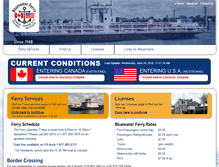 Tablet Screenshot of bluewaterferry.com
